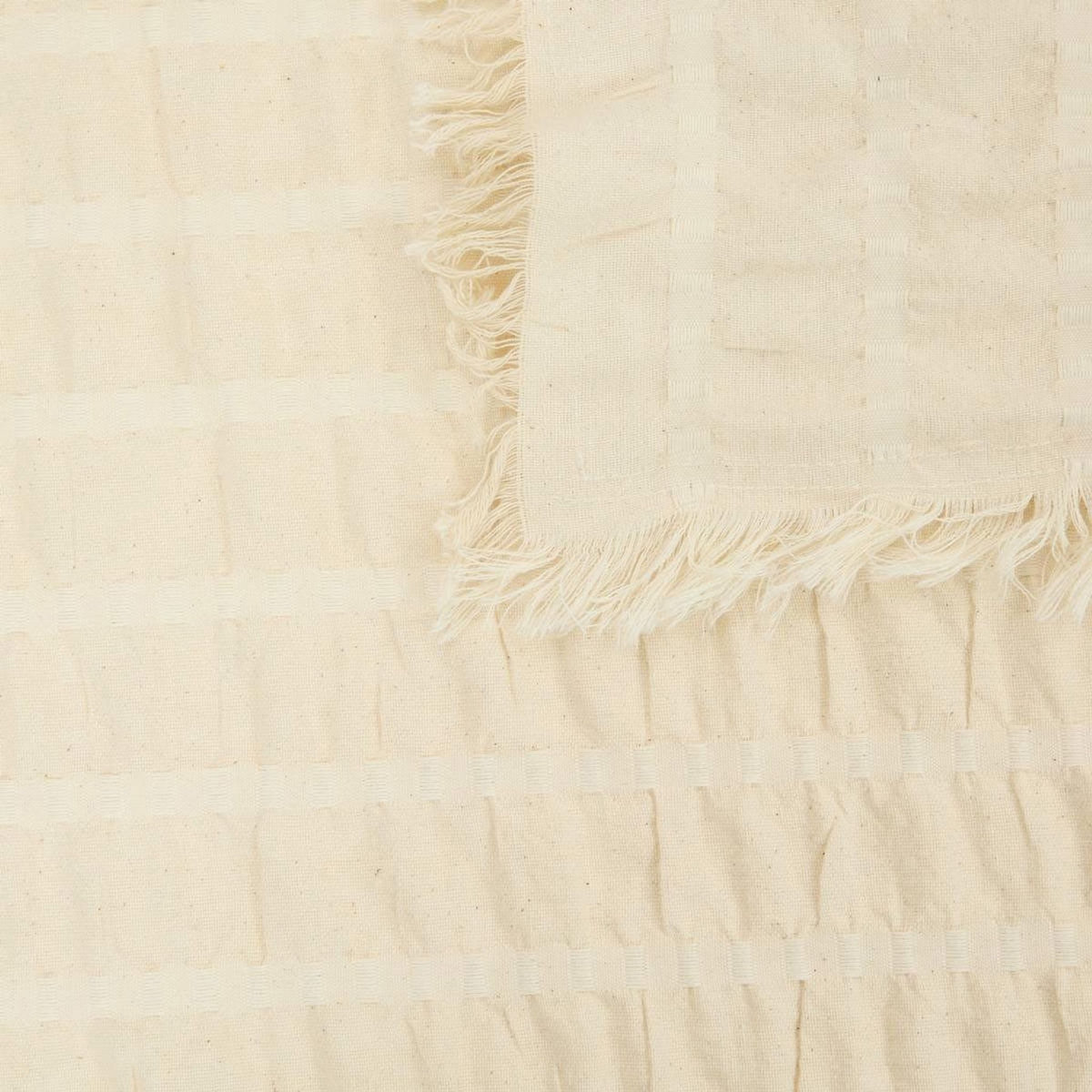 ATMOSPHERA Nappe Plissée  Ysel  150x250cm Blanc Chaud