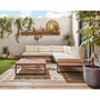 Voir la diapositive 6 : BEST MOBILIER Yulara - salon bas d'angle de jardin 5 places - bois, métal et coussins beiges