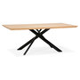 Voir la diapositive 1 : Paris Prix Table à Manger en Bois  Laby  200cm Naturel & Noir