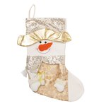WERKAPRO Chaussette dorée de bonhomme de neige  30 x 50 cm