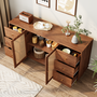 Voir la diapositive 5 : MERAX Buffet 2 porte(s) 6 tiroir(s) - 160 cm naturel mdf