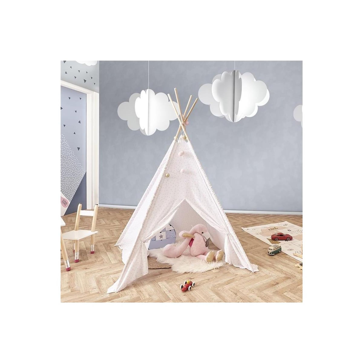 Paris Prix Tipi Enfant Déco  Rêves  160cm Blanc