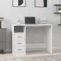 Voir la diapositive 1 : VIDAXL Bureau avec tiroirs Blanc 102x50x76 cm Bois d'ingenierie