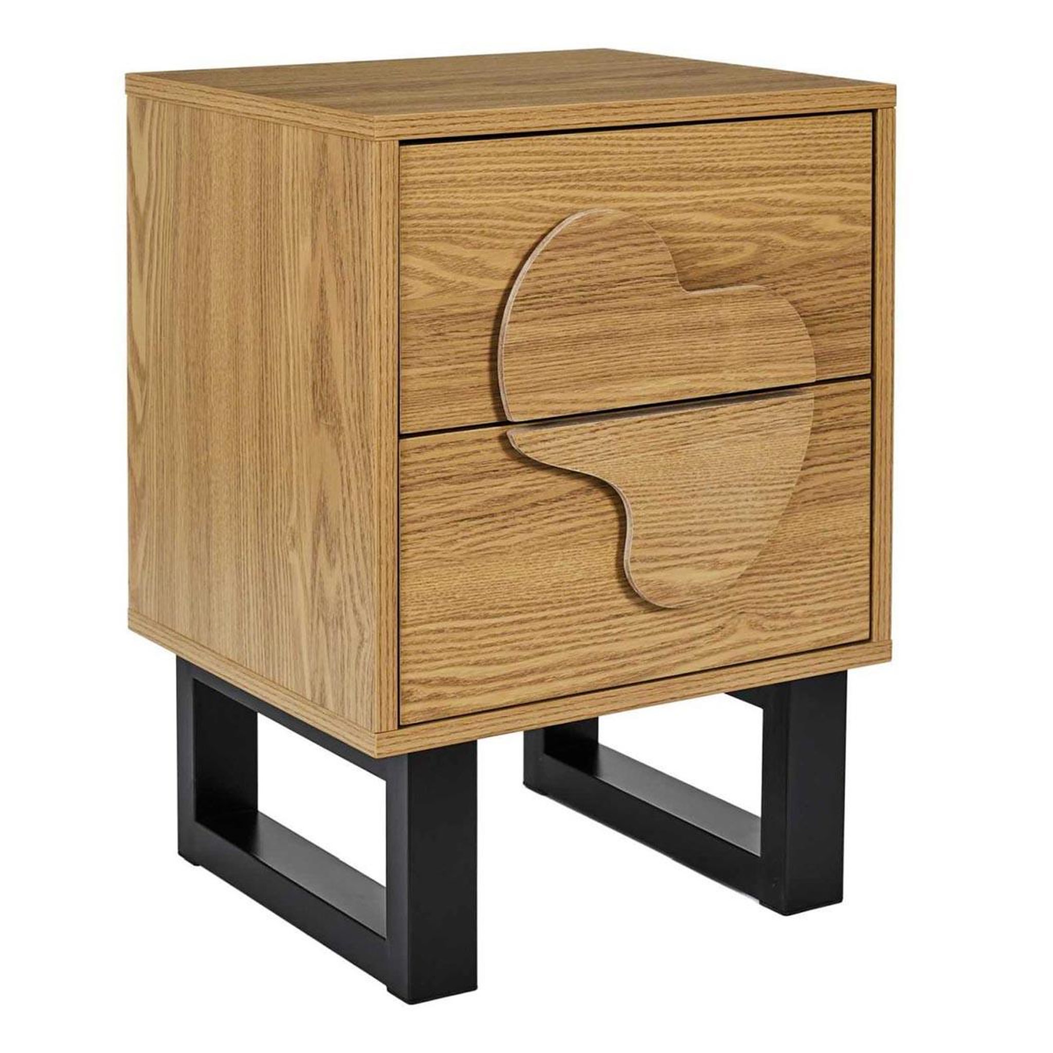 The Home Deco Factory Table de chevet 2 tiroirs  calypso  55cm marron