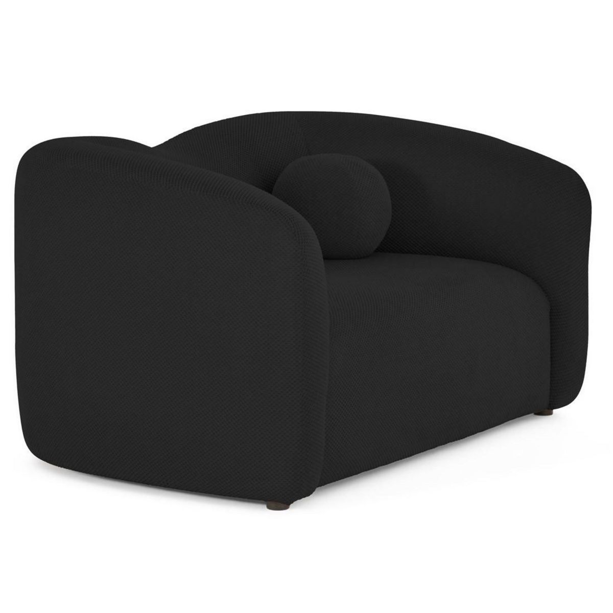 LISA DESIGN Charles - canapé droit 2 places en velours texturé