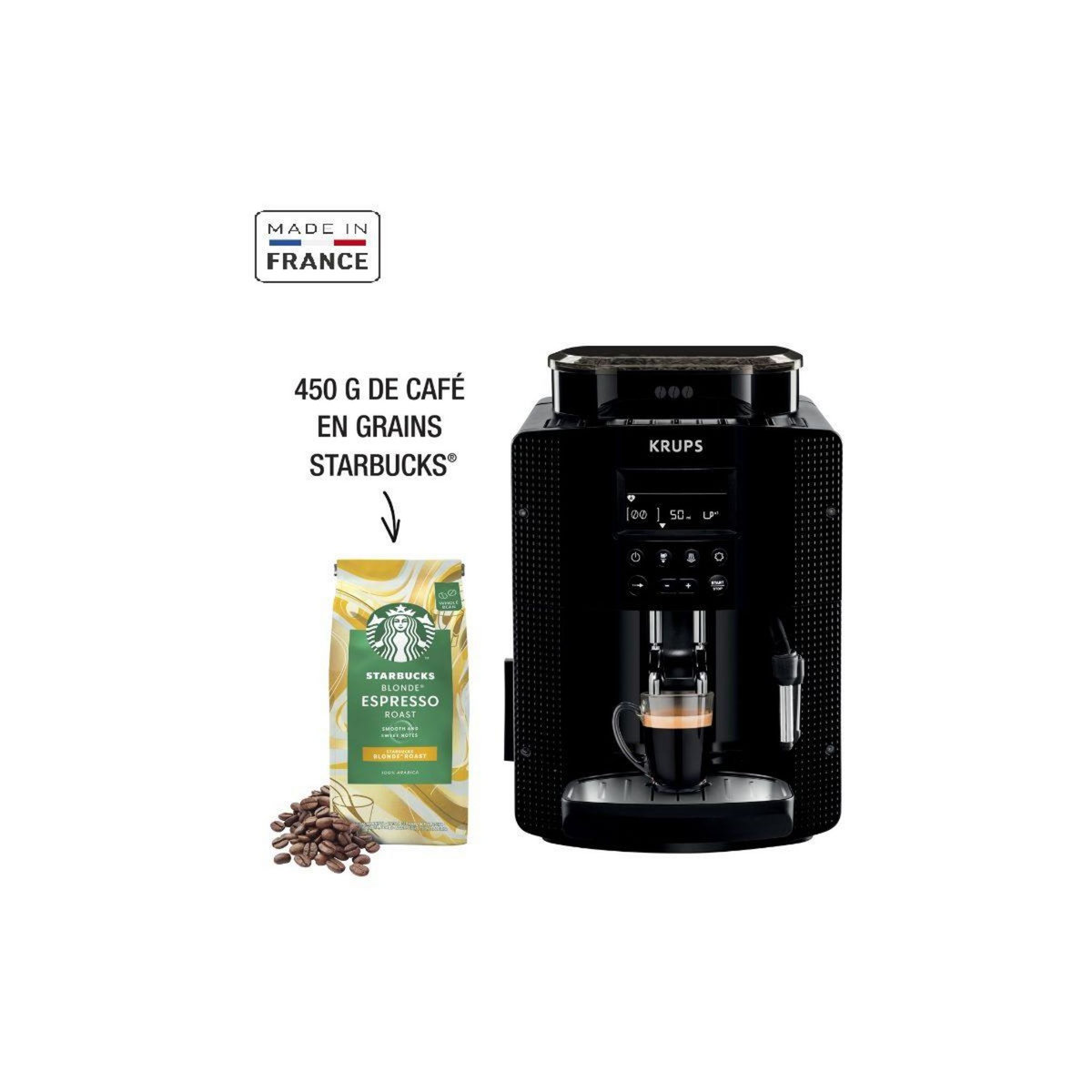 KRUPS Expresso Broyeur YY4729FD essential avec cafe starbucks