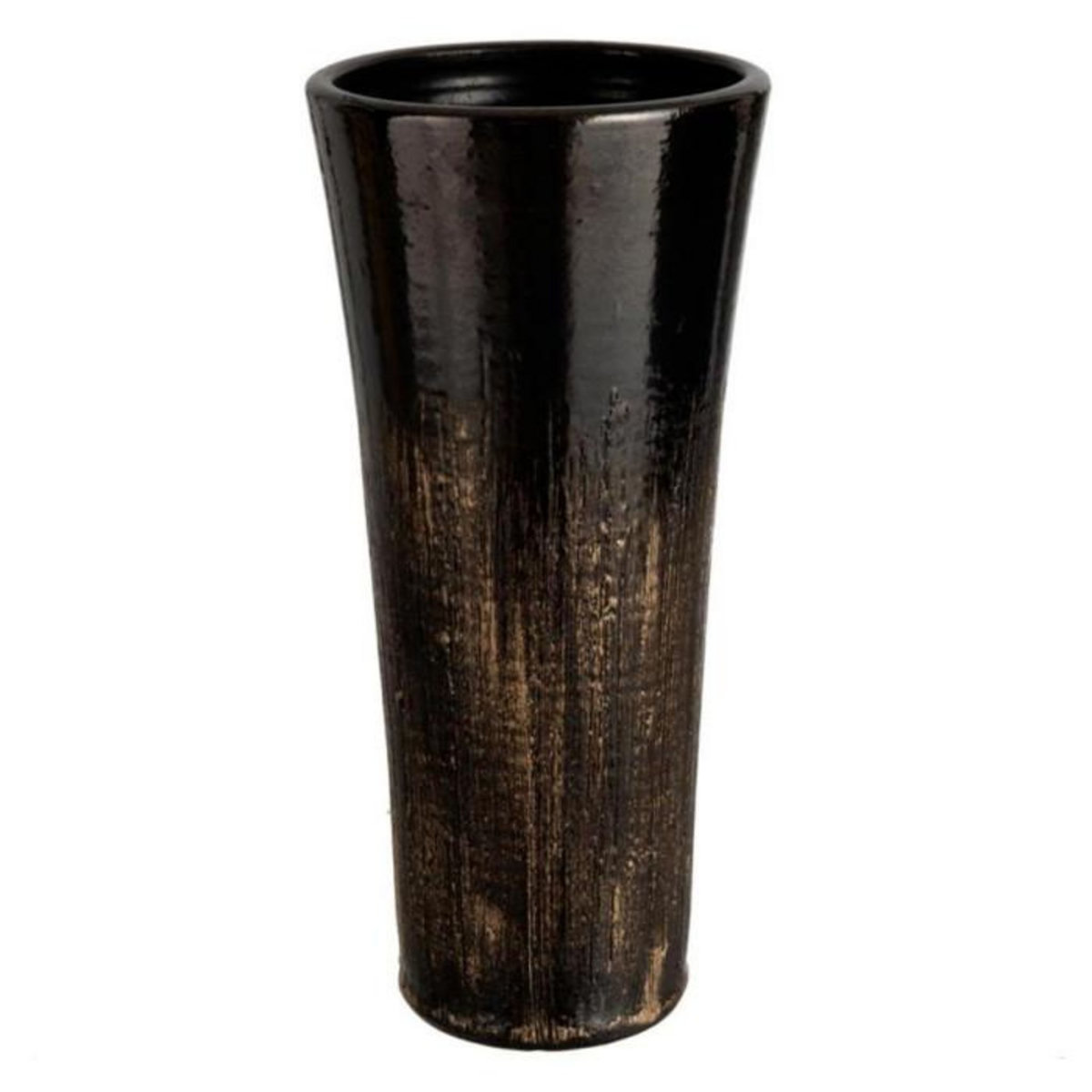 Paris Prix Vase Déco en Céramique  Taches  39cm Noir