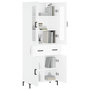 Voir la diapositive 3 : VIDAXL Buffet haut Blanc 69,5x34x180 cm Bois d'ingenierie
