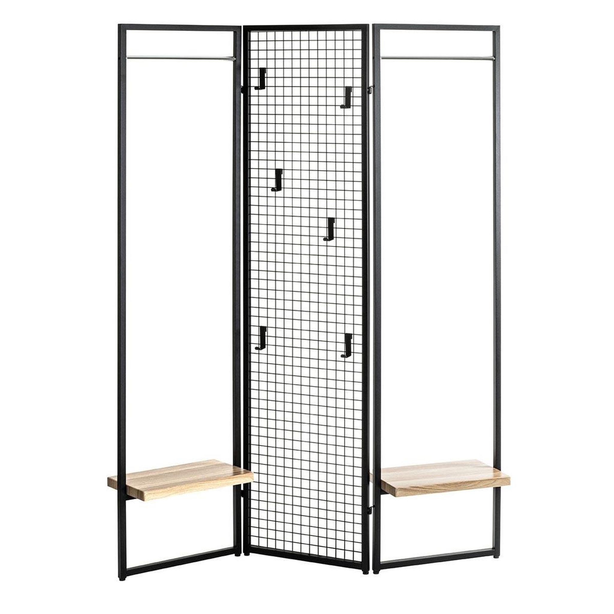 Paris Prix Meuble d'Entrée Porte-Manteau  River  175cm Noir