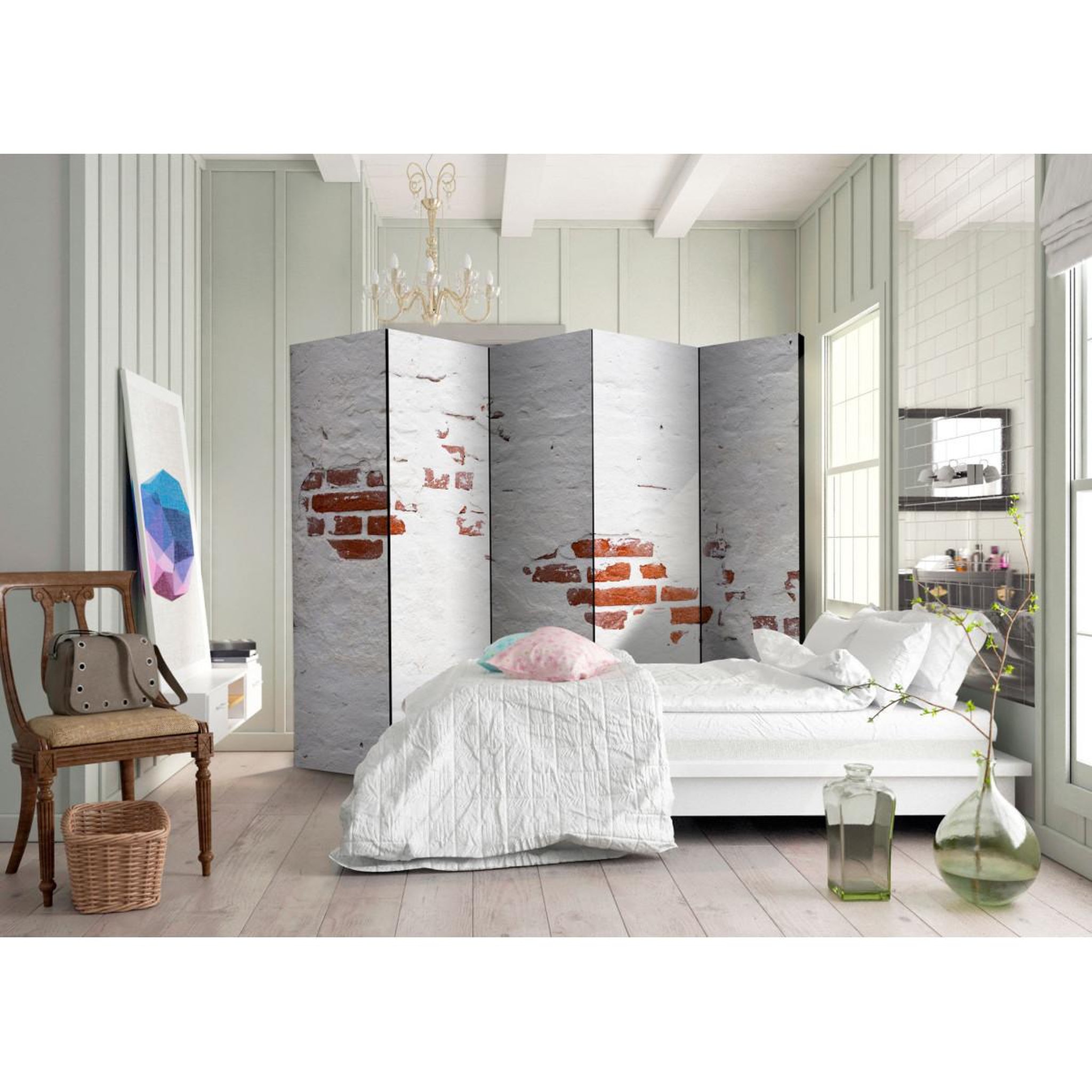 Voir la diapositive 2 : Paris Prix Paravent 5 volets  stony secret  172x225cm