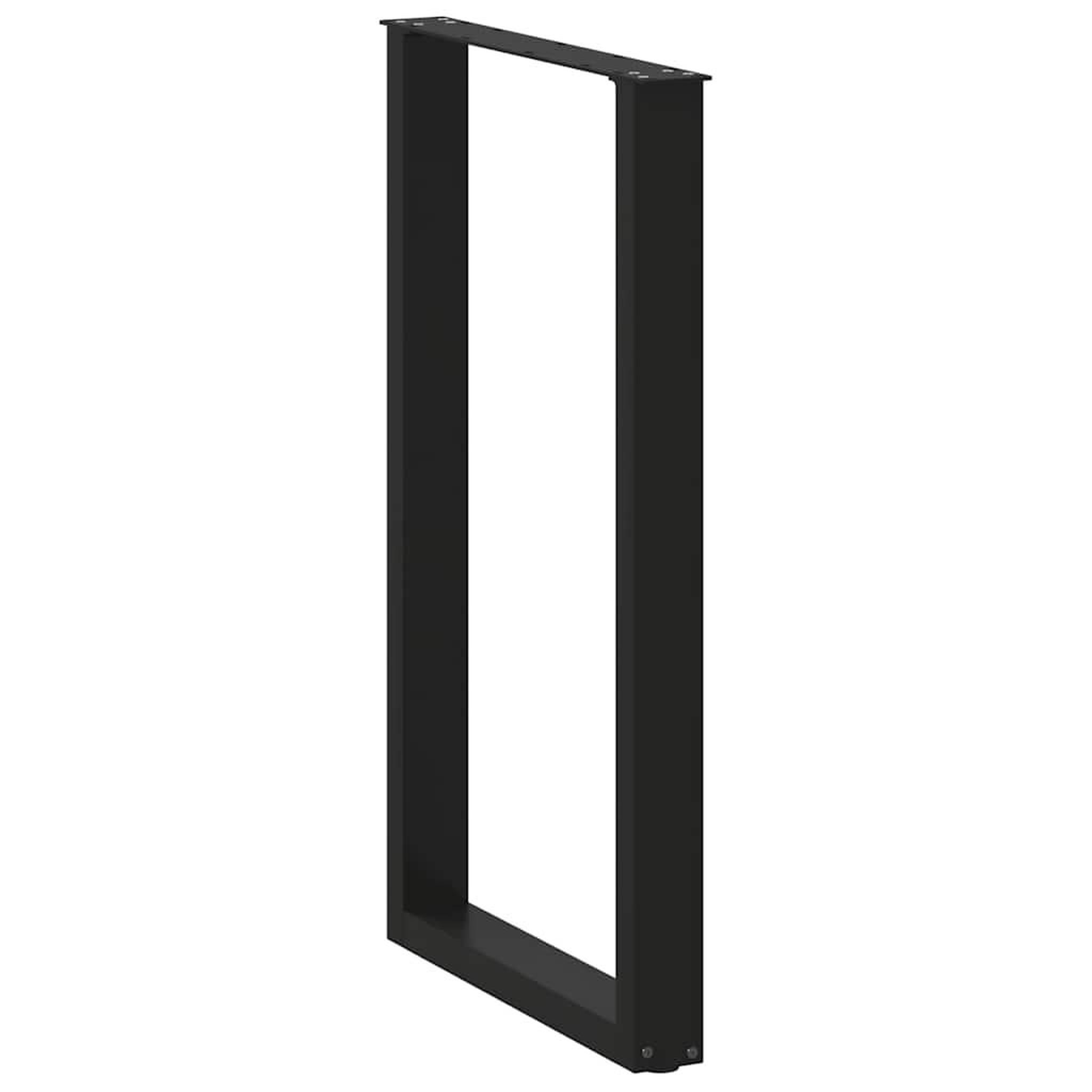 Voir la diapositive 4 : VIDAXL Pieds de table basse forme de U 2 pcs noir 60x(100-101)cm acier