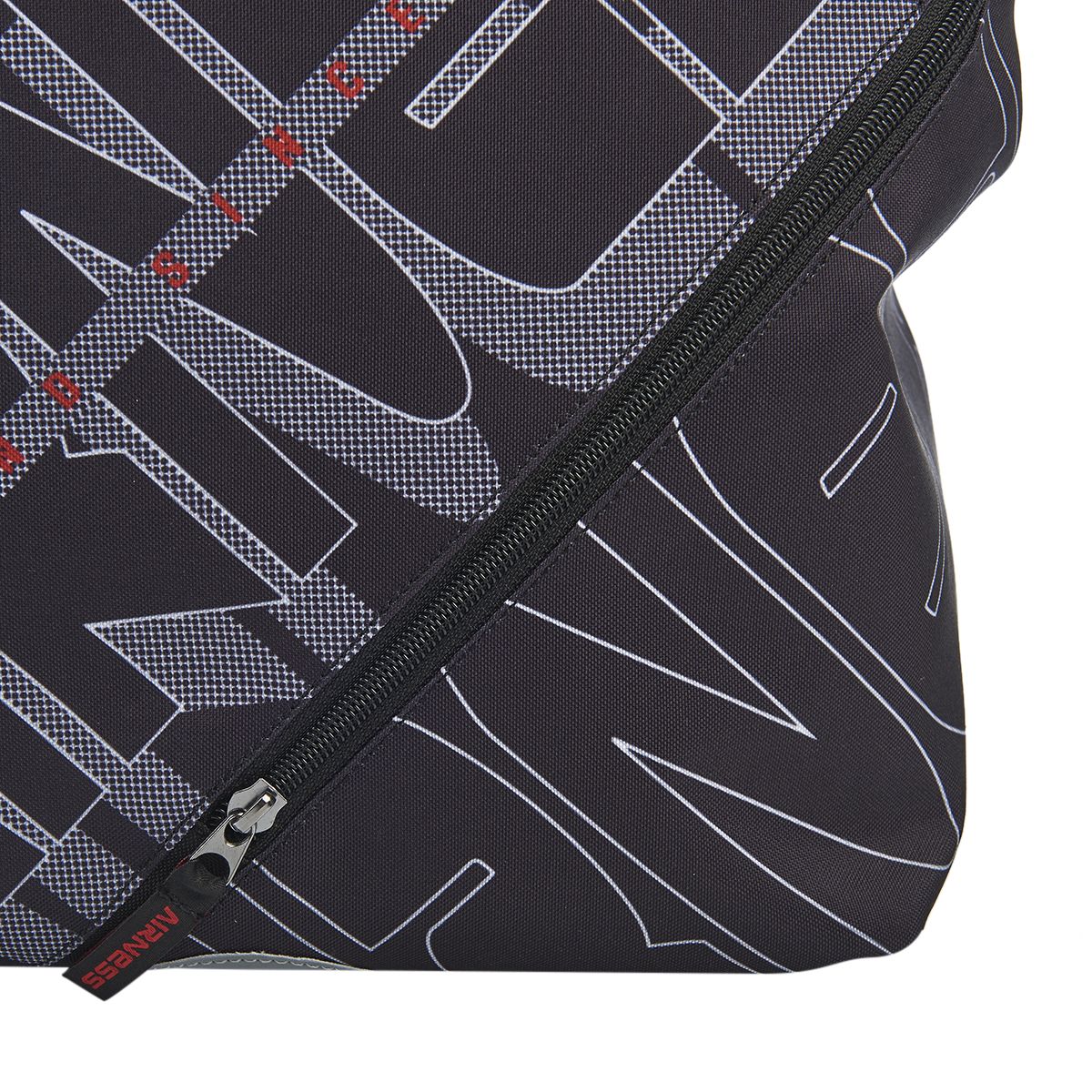 AIRNESS Sac à dos 1 compartiment noir et rouge