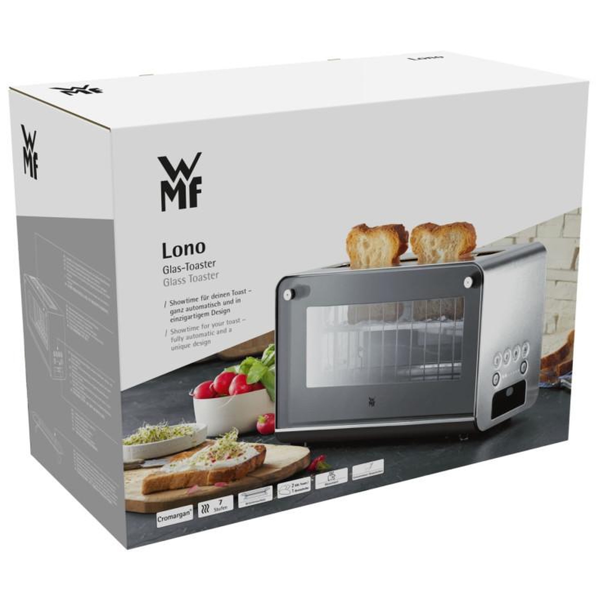 Voir la diapositive 3 : WMF Grille-pains 1 fente 1300w inox - 0414140011