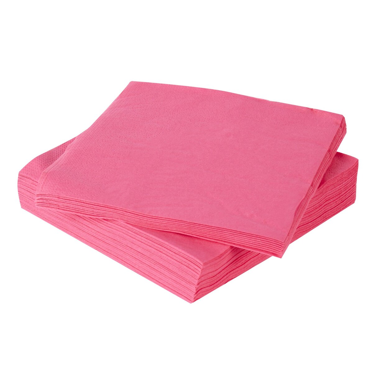 ACTUEL Lot de 100 serviettes en papier 33cm 2 plis rose