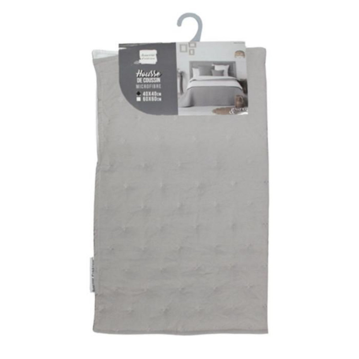 Paris Prix Housse de Coussin  Mellow  40x40cm Gris & Blanc