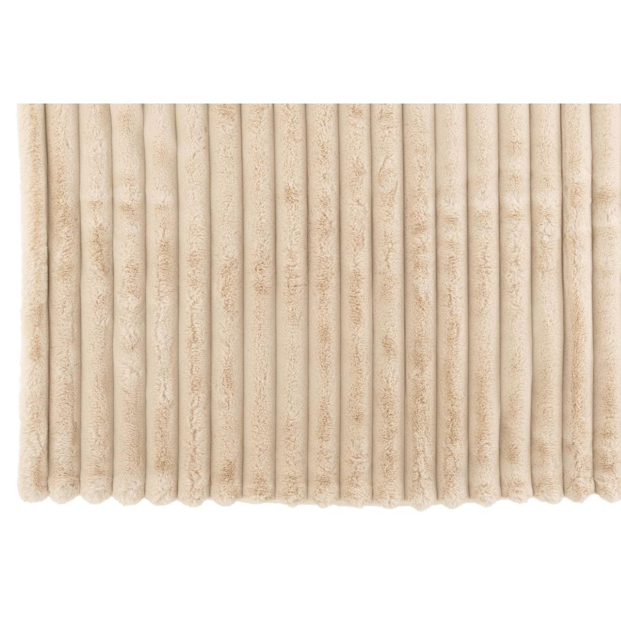 Voir la diapositive 3 : J-LINE Plaid design uni  corduroy  130x180cm beige