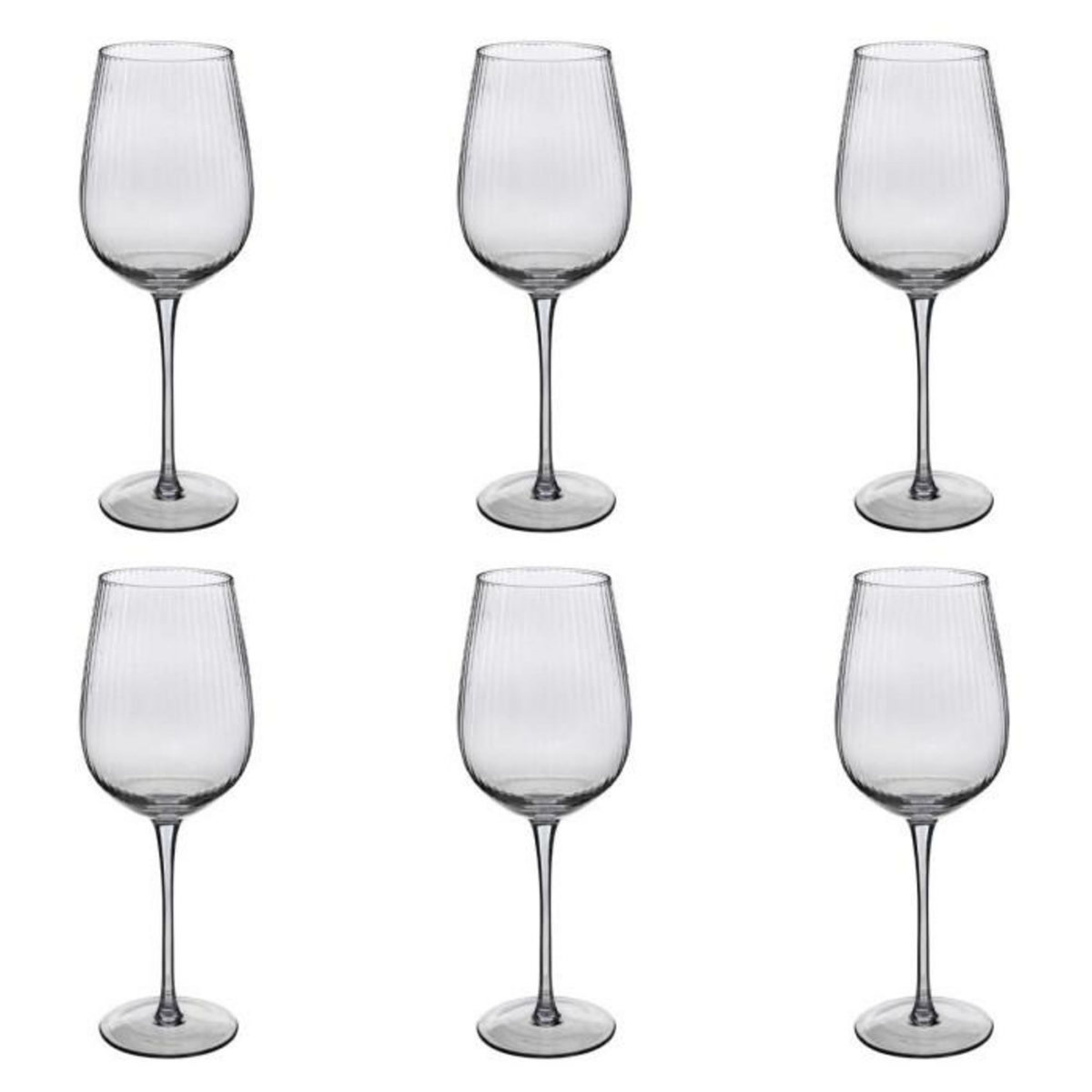 SECRET DE GOURMET Lot de 6 Verres à Vin  Midnight Garden  38cl Transparent