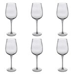 SECRET DE GOURMET Lot de 6 Verres à Vin  Midnight Garden  38cl Transparent