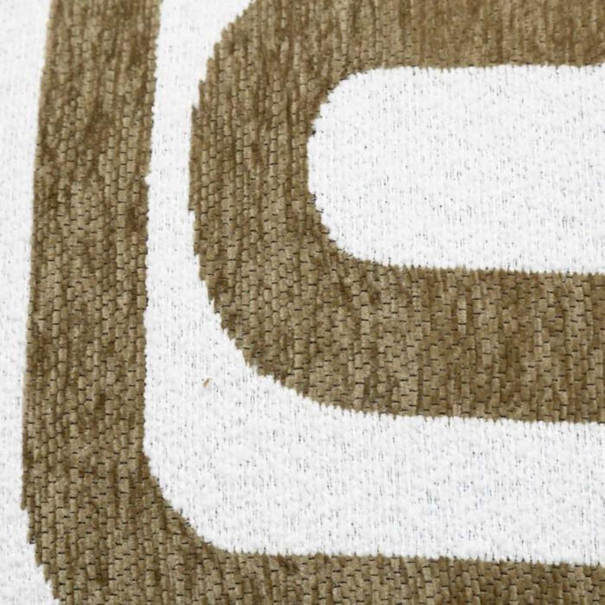 ATMOSPHERA Coussin Déco Chenille  Safina  40x40cm Kaki