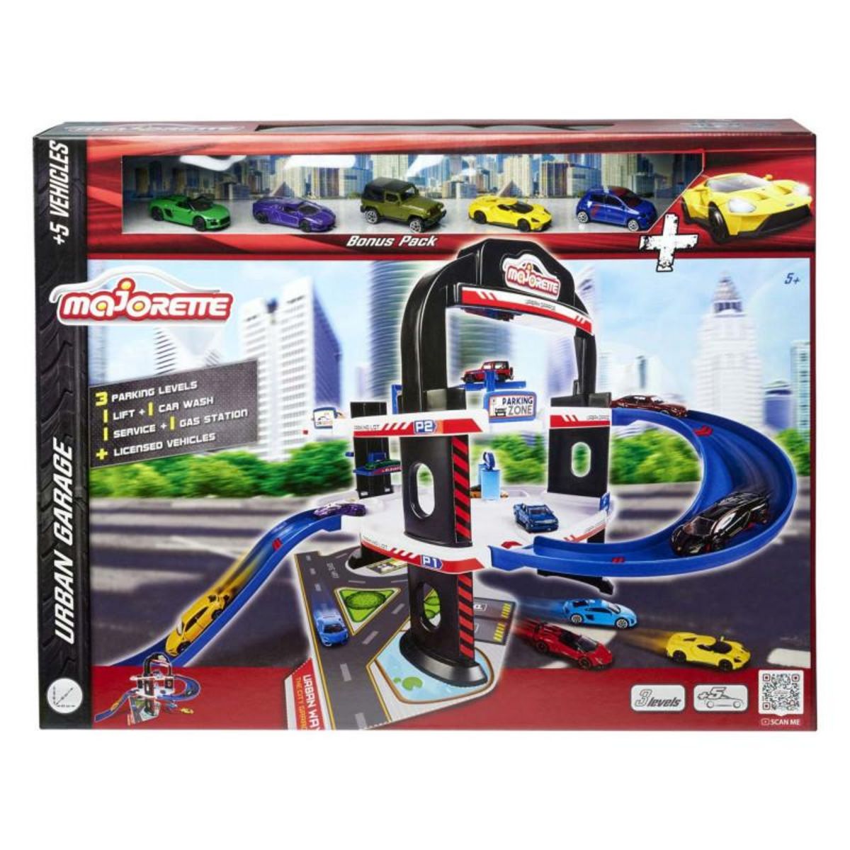 Majorette Majorette Urban Garage with 5 Cars 212059986