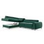 Voir la diapositive 5 : BEST MOBILIER Talisay - canapé d'angle gauche - 5 places - convertible avec coffre - en velours