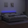Voir la diapositive 4 : VIDAXL Sommier a lattes de lit matelas LED Gris clair 200x200 cm Tissu
