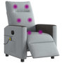 Voir la diapositive 3 : VIDAXL Fauteuil de massage inclinable electrique gris clair tissu