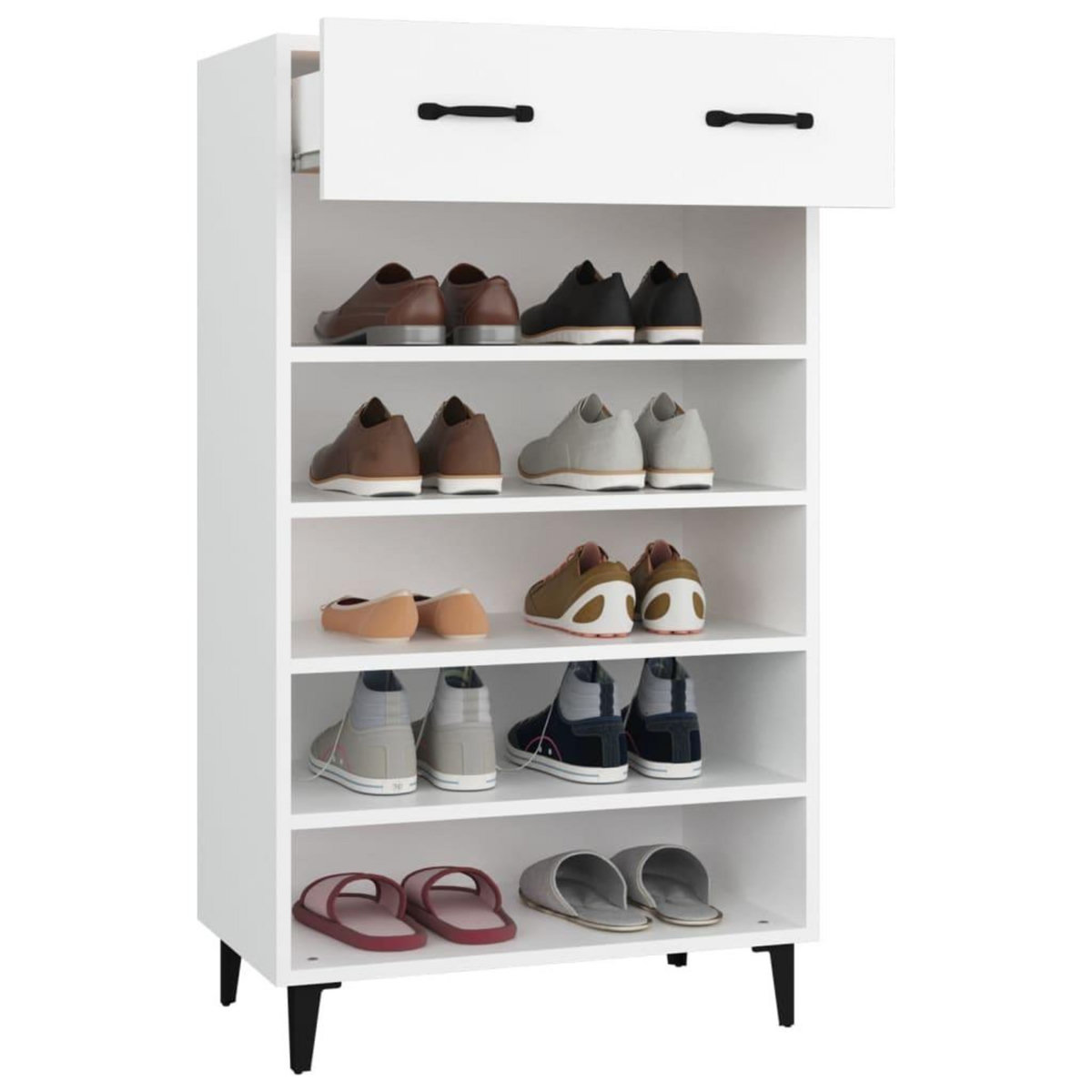 VIDAXL Armoire a chaussures Blanc 60x35x105 cm Bois d'ingenierie