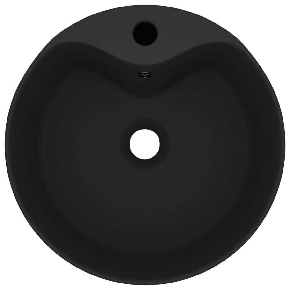 VIDAXL Lavabo de luxe avec trop-plein Noir mat 36x13 cm Ceramique