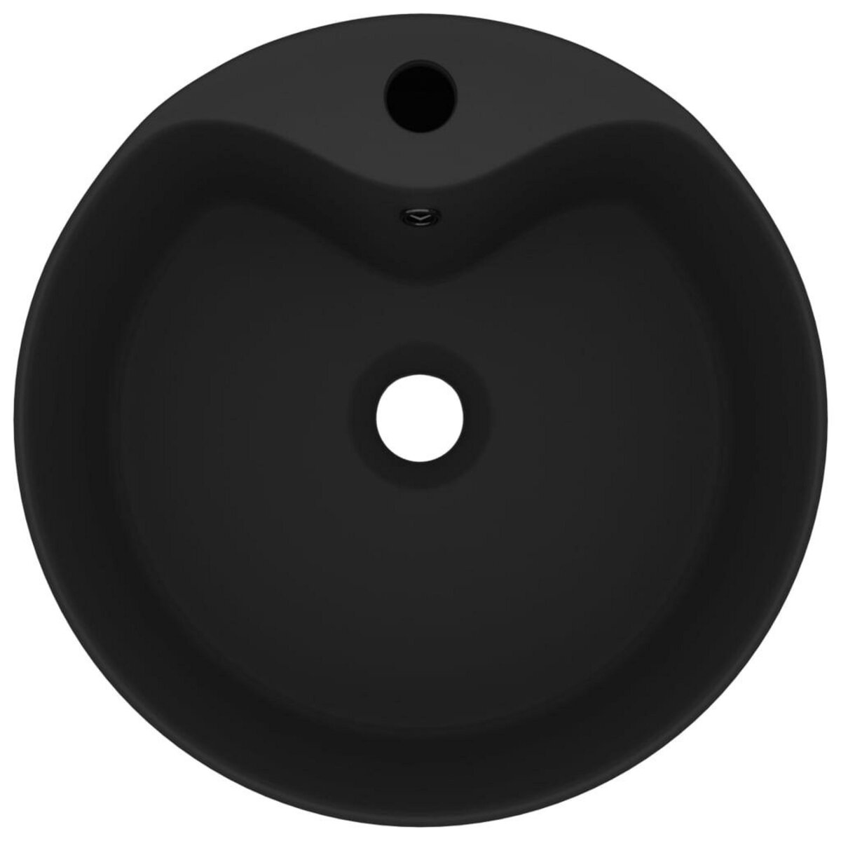 VIDAXL Lavabo de luxe avec trop-plein Noir mat 36x13 cm Ceramique