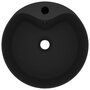Voir la diapositive 3 : VIDAXL Lavabo de luxe avec trop-plein Noir mat 36x13 cm Ceramique