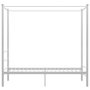 Voir la diapositive 3 : VIDAXL Cadre de lit a baldaquin sans matelas blanc metal 90x200 cm
