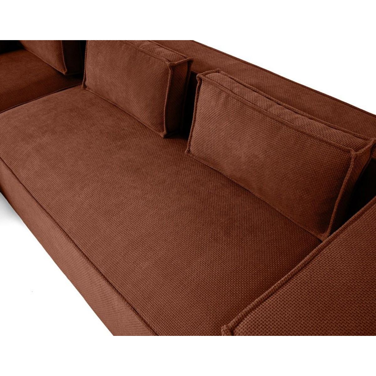 LISA DESIGN Stella - canapé d'angle gauche - 4 places - en tissu texturé