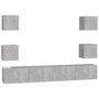 Voir la diapositive 2 : VIDAXL Ensemble de meubles TV 6 pcs Gris beton Bois d'ingenierie