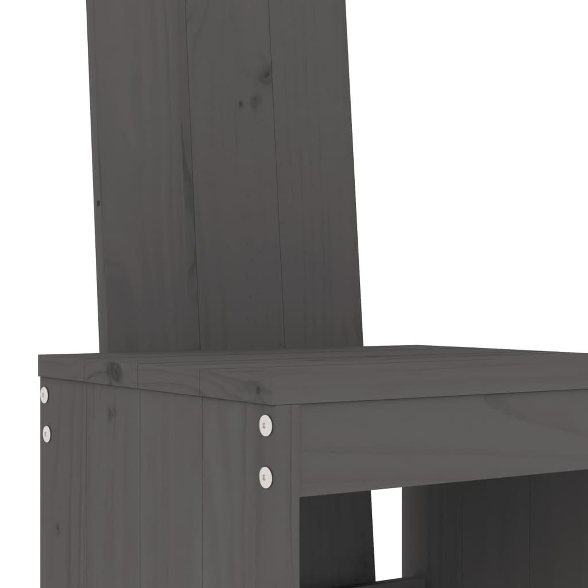 Voir la diapositive 5 : VIDAXL Ensemble de bar de jardin 9 pcs gris bois de pin massif