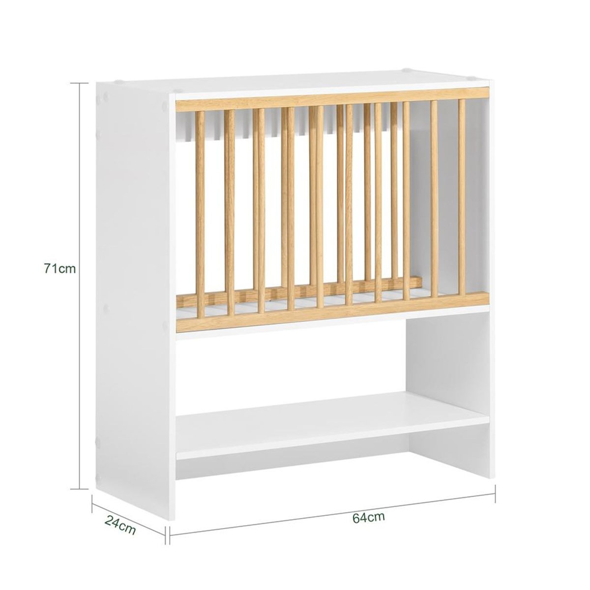 SOBUY Égouttoir à Assiettes Mural Blanc 64x24x71cm KCR09-W
