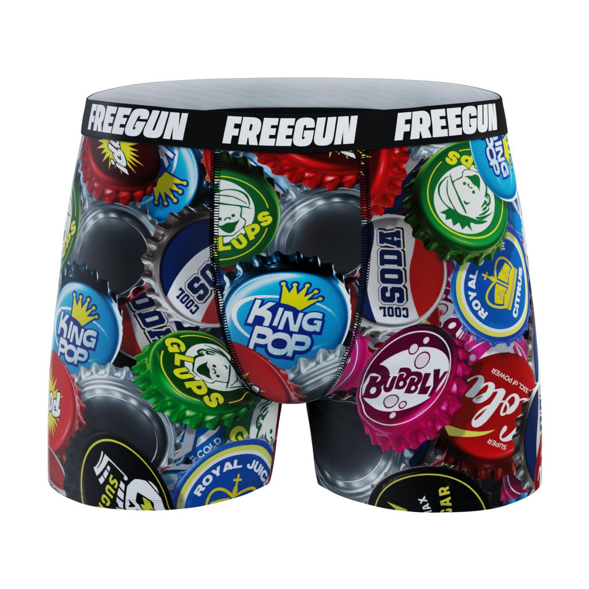 Voir la diapositive 6 : FREEGUN Lot de 4 boxers enfant aop fun