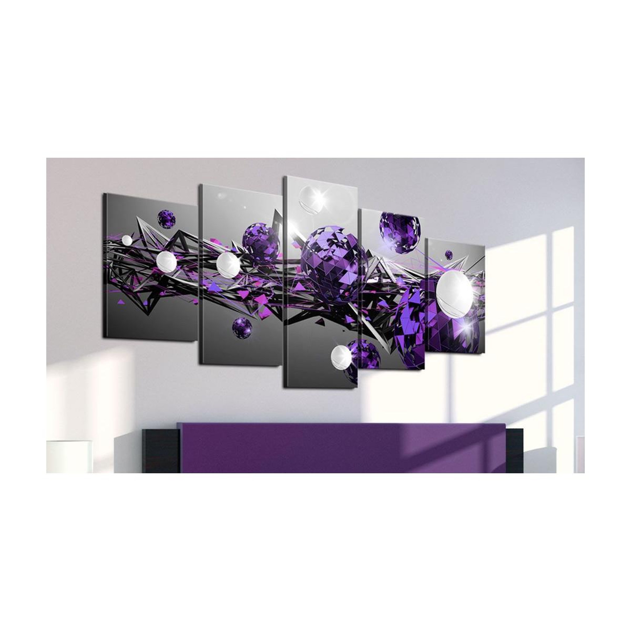 Voir la diapositive 2 : Paris Prix Tableau imprimé  purple solar system