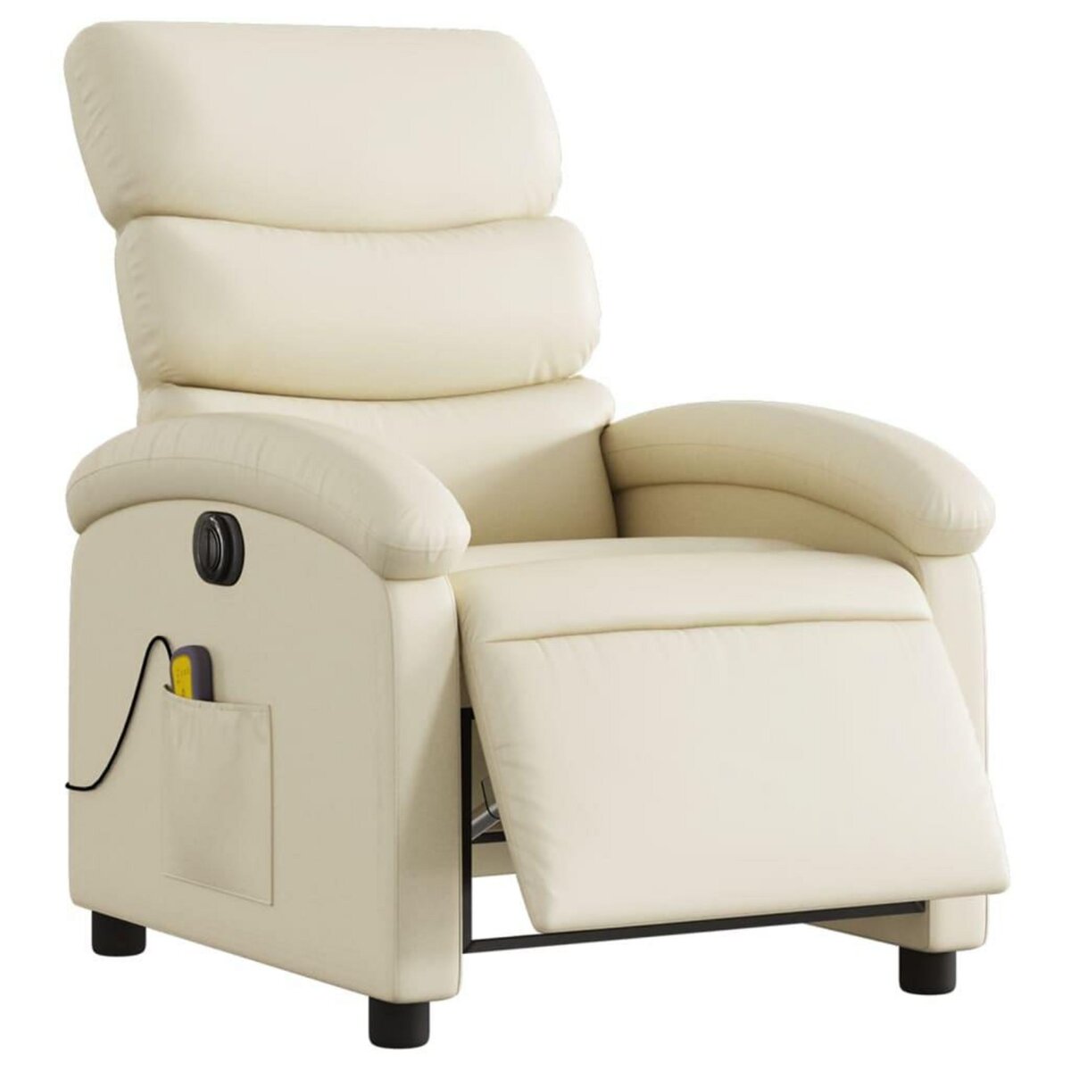 VIDAXL Fauteuil de massage inclinable electrique creme similicuir
