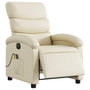 Voir la diapositive 3 : VIDAXL Fauteuil de massage inclinable electrique creme similicuir