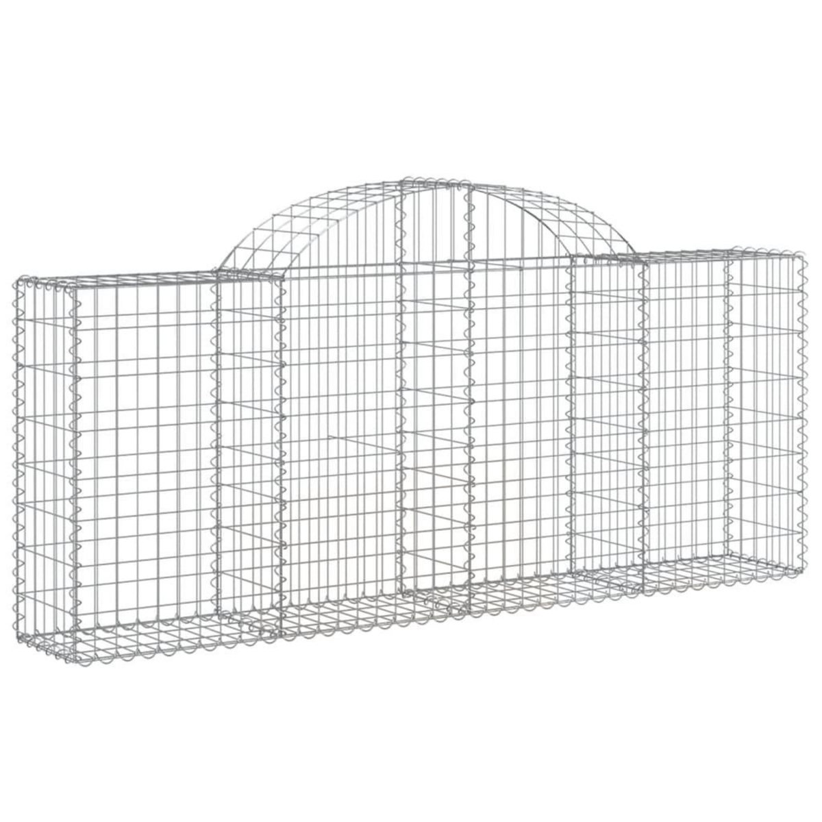 VIDAXL Paniers a gabions arques 6 pcs 200x30x80/100 cm Fer galvanise