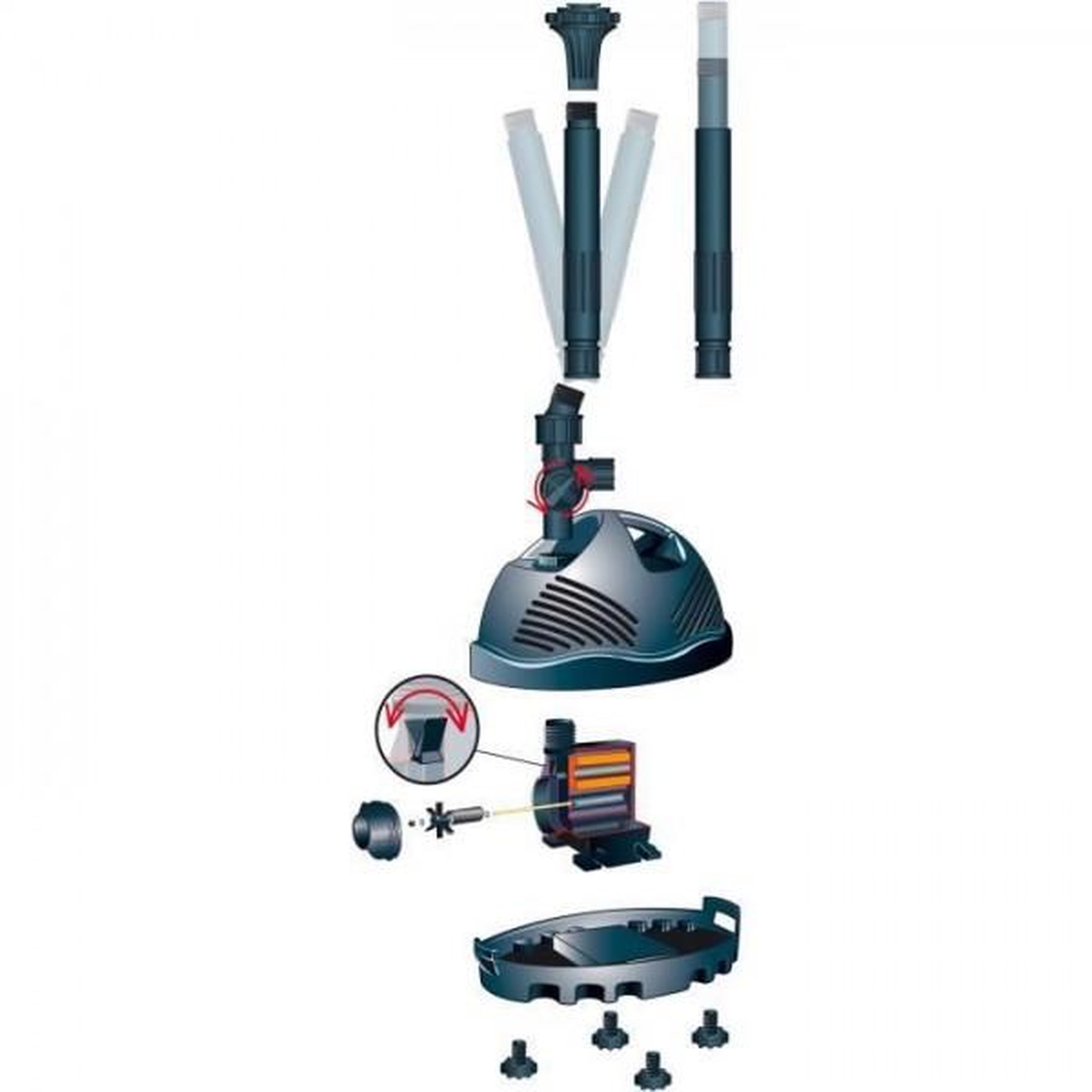 Voir la diapositive 4 : Ubbink Pompe de bassin UBBINK Elimax 500 pour jeux et jets d'eau - Débit 700l/h