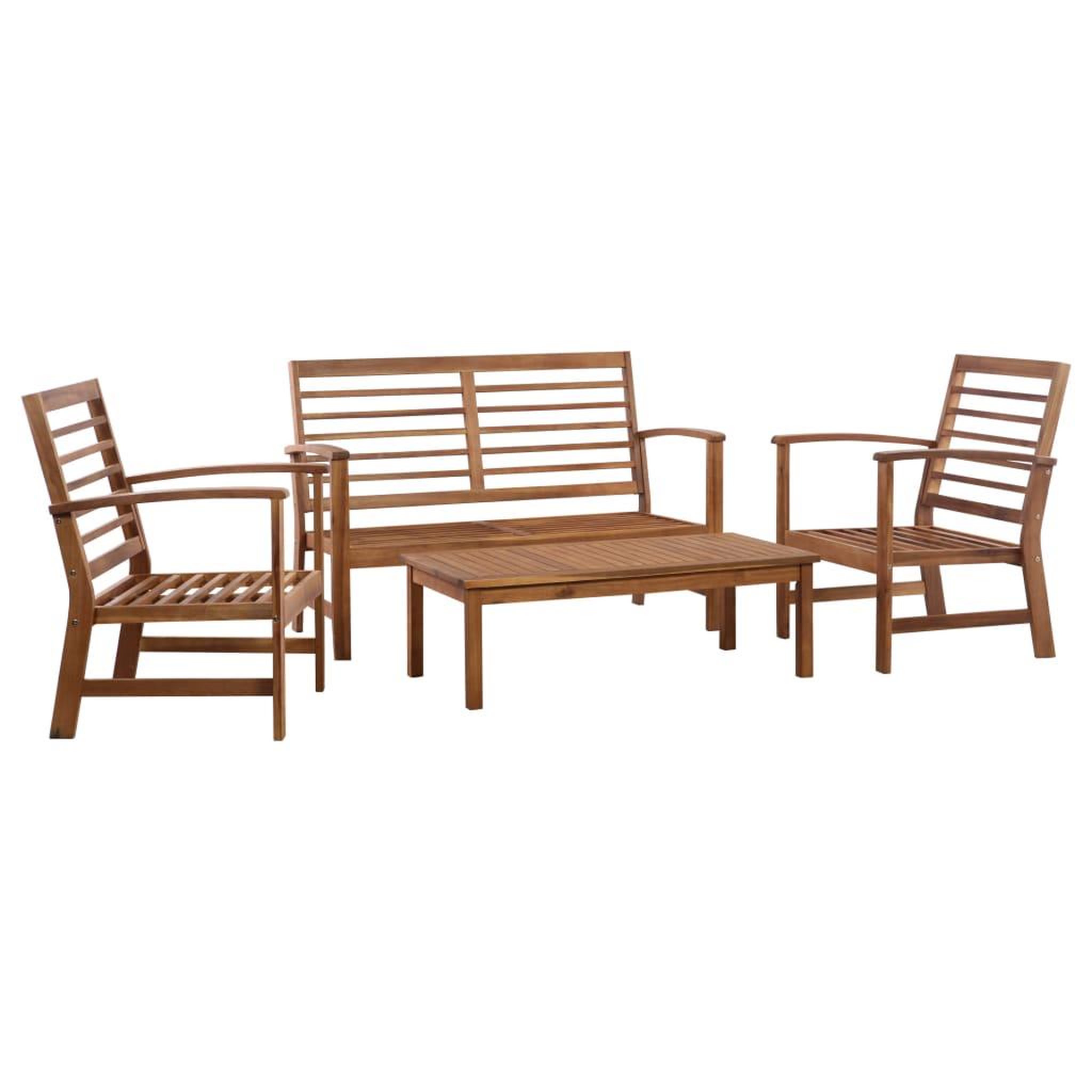Voir la diapositive 1 : VIDAXL Salon de jardin 4 pcs Bois d'acacia solide