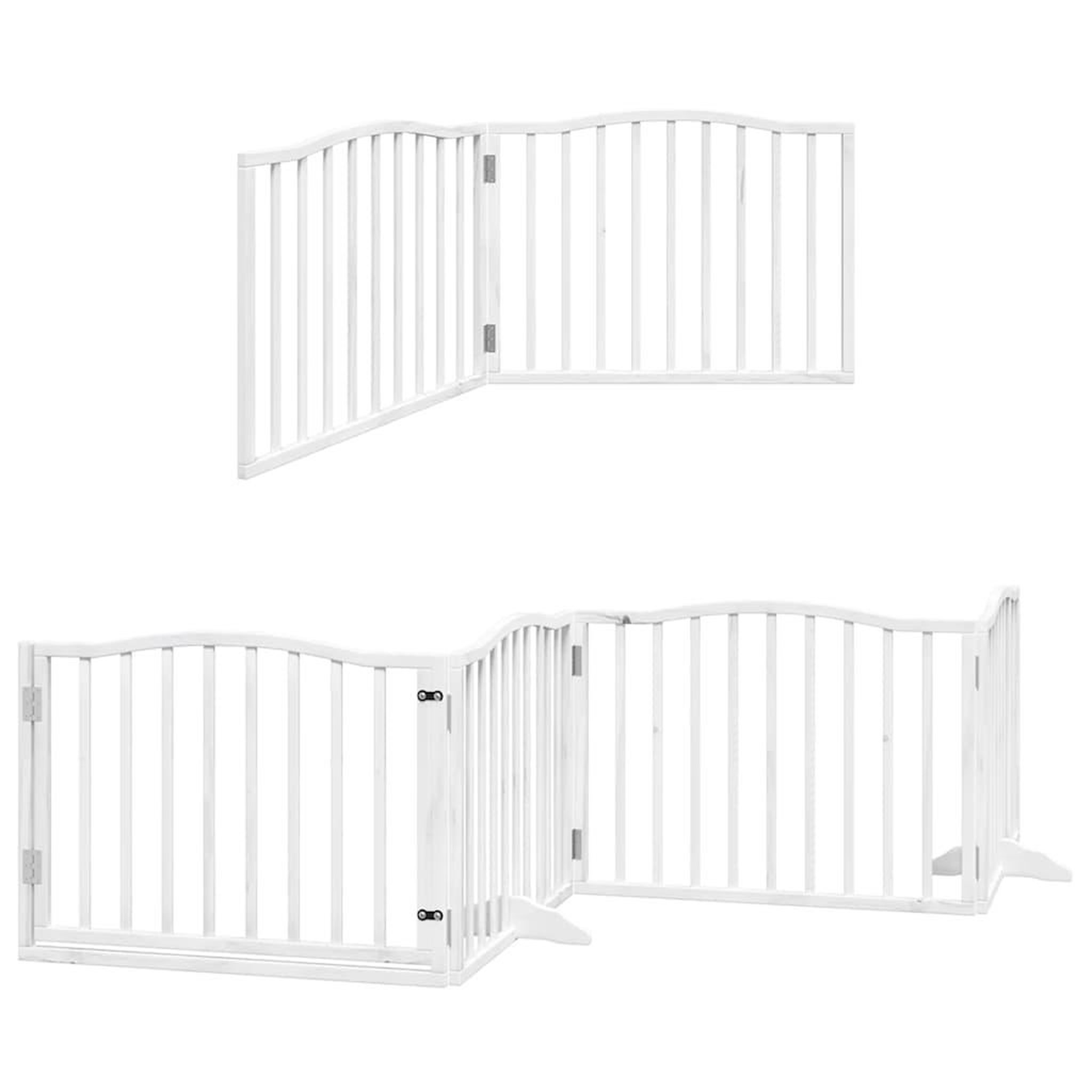 Voir la diapositive 3 : VIDAXL Barriere pour chien porte pliable 12 panneaux bois de peuplier