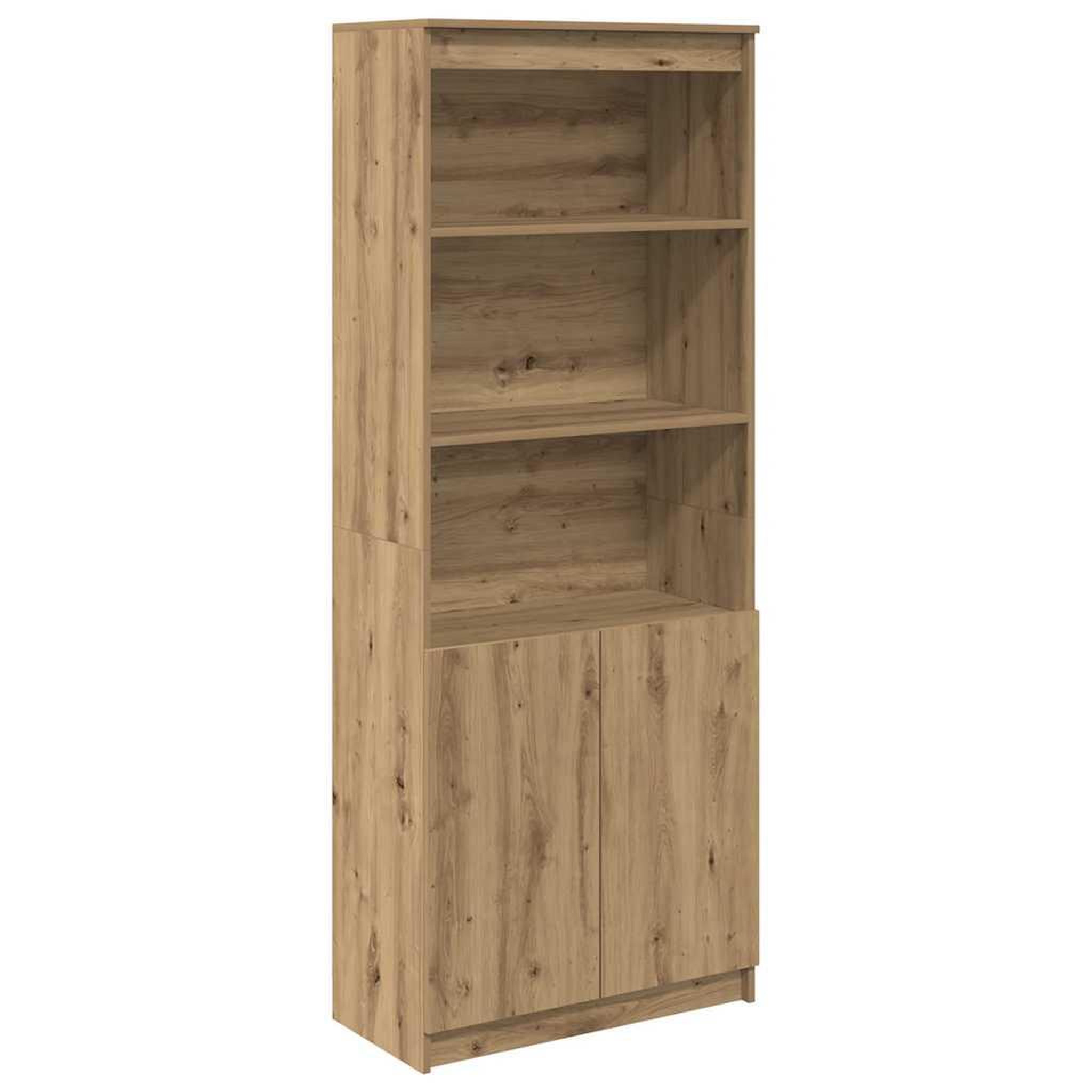 Voir la diapositive 2 : VIDAXL Buffet haut chene artisanal 70x35x180 cm bois d'ingenierie