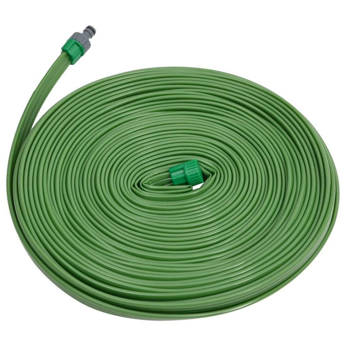 VIDAXL Tuyau d'arrosage a 3 tubes vert 7,5 m PVC