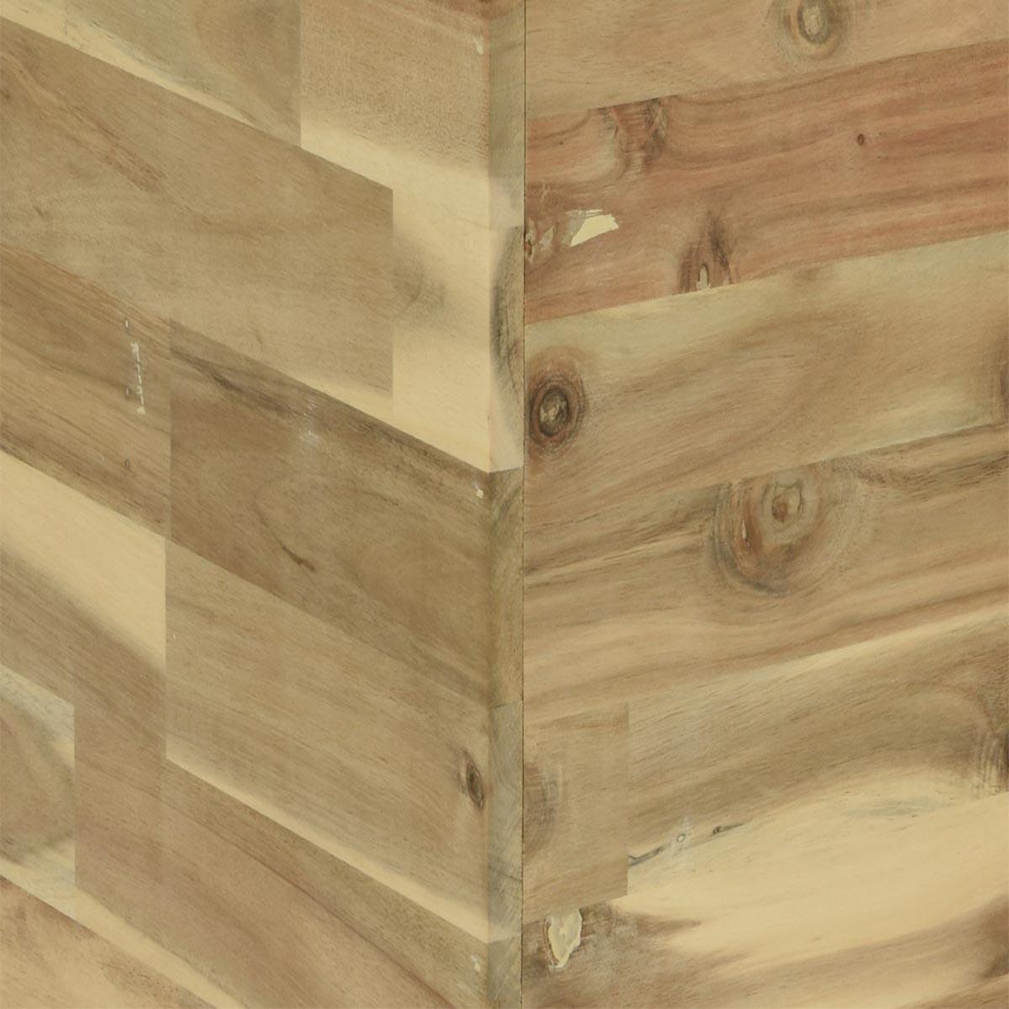 Voir la diapositive 5 : JARDIDECO Lot de deux cache-pots carrés en bois d'acacia - Jardideco