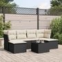 Voir la diapositive 1 : VIDAXL Salon de jardin 7 pcs avec coussins noir resine tressee