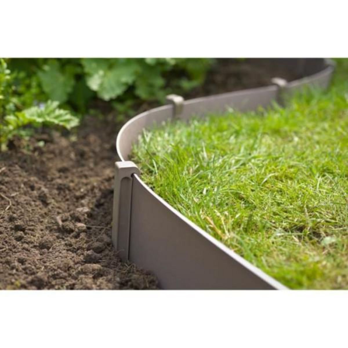 NATURE Ancres pour bordure de jardin en polypropylene - NATURE - H26,7 x 1,9 x 1,8 cm - Beige taupe