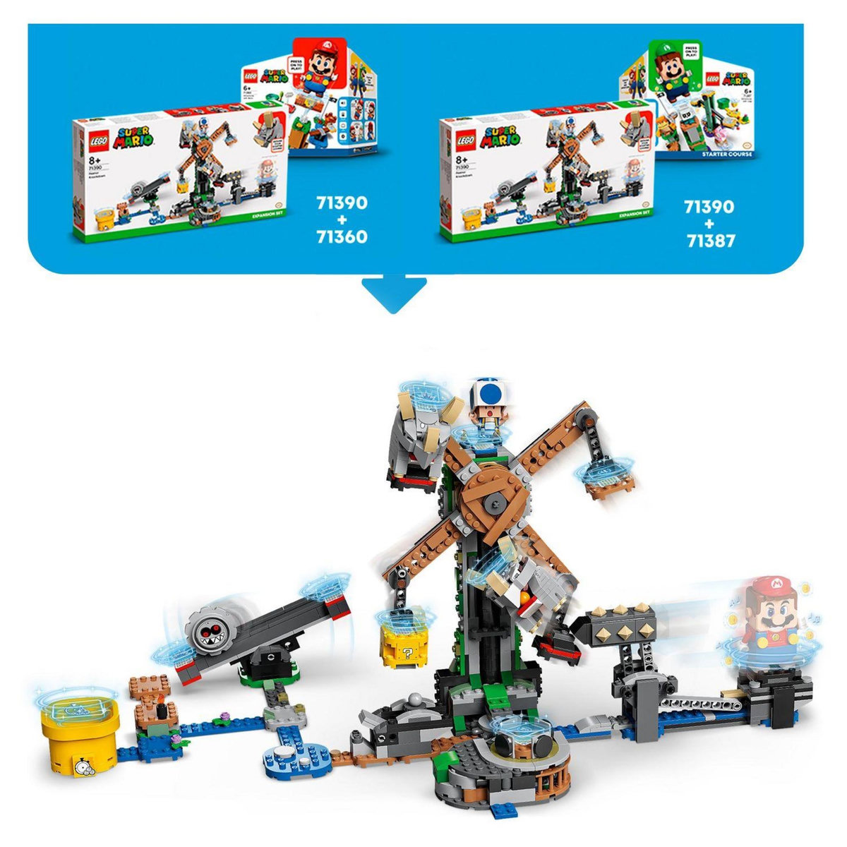 LEGO Super Mario 71390 Ensemble d'extension La destruction des Reznors dès 8 ans